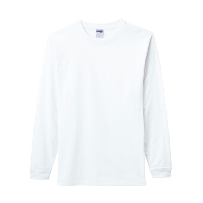 6.2オンスヘビーウェイトロングスリーブTシャツ(ホワイト)