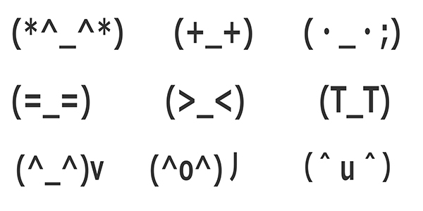 Tシャツのデザインに使える！　人気の顔文字ランキング