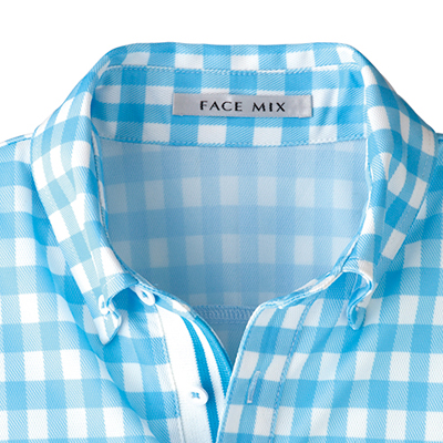 チェックプリントポロシャツ