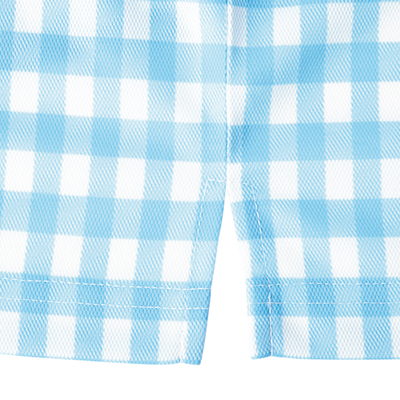 チェックプリントポロシャツ