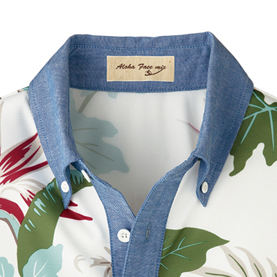 アロハプリントポロシャツ