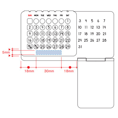 アルミ万年カレンダー
