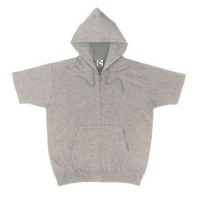 半袖ジップパーカ