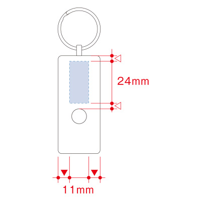 LED3灯フラットライトキーホルダー