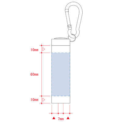 LED9灯カラビナ付ライト　スムース
