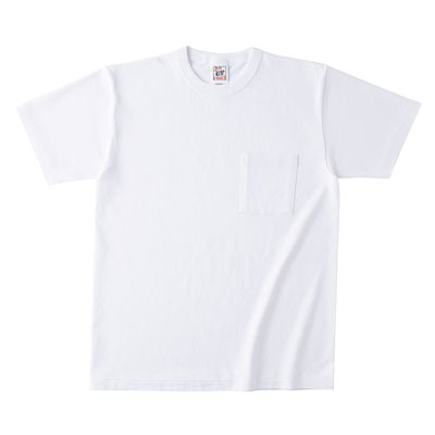 オープンエンドバインダーネックTシャツ(ポケット付)(OE1119