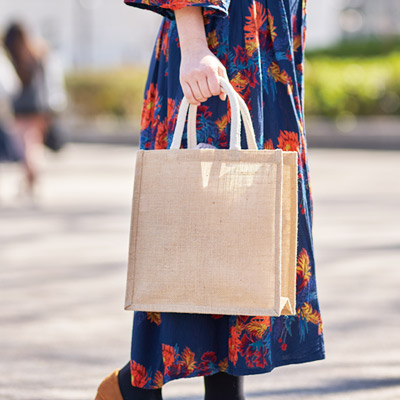 ジュートスクエアトート(M)