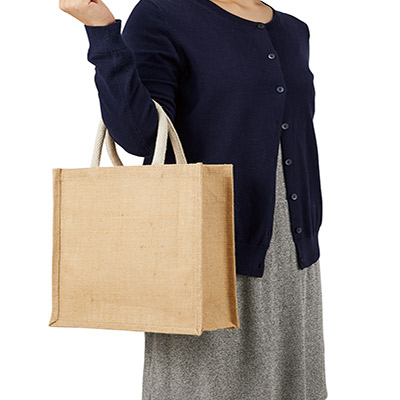 ジュートスクエアトート(M)