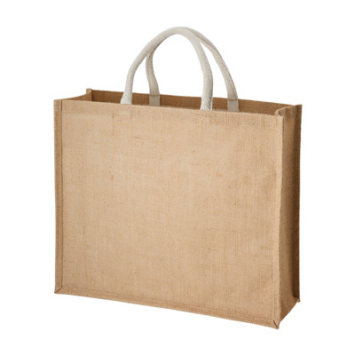 ジュートスクエアトート(L)