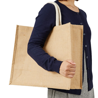 ジュートスクエアトート(L)