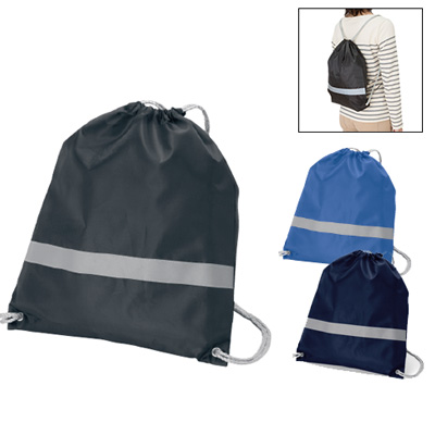 リフレクター付巾着リュック