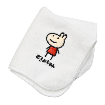 むきみちゃんミニハンカチ(刺繍)