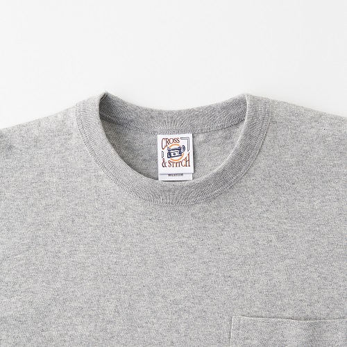 オープンエンドバインダーネックTシャツ(ポケット付)