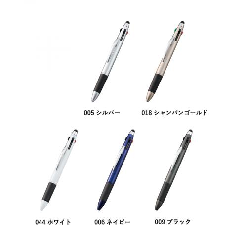 タッチペン付3色+1色スリムペン(再生ABS)