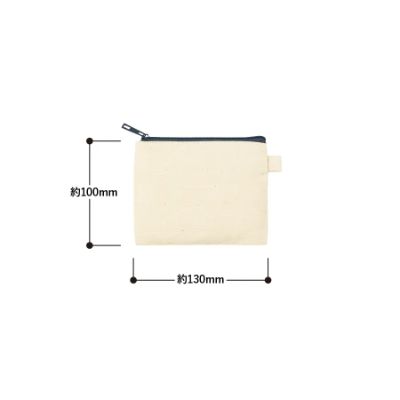 カラーファスナーキャンバスフラットポーチ(SS)