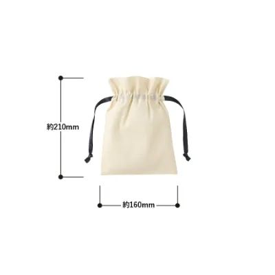 コットンカラーリボン巾着(S)