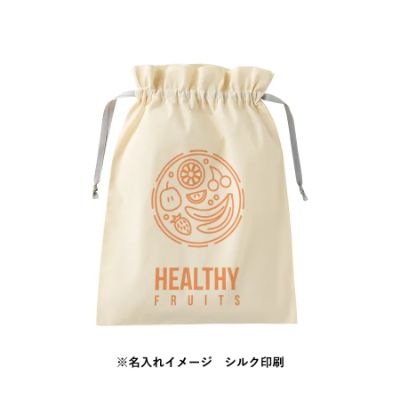 コットンカラーリボン巾着(L)