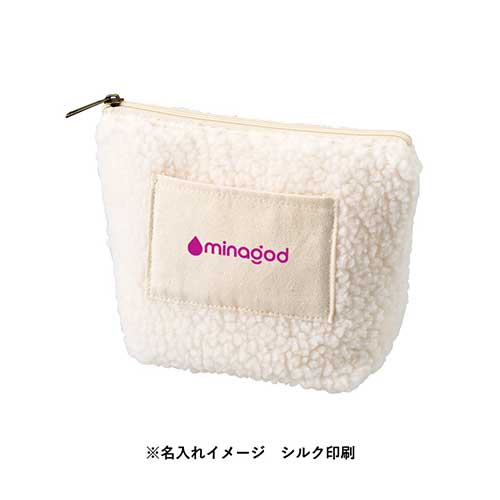 ボア&キャンバスポケットデイリーポーチ