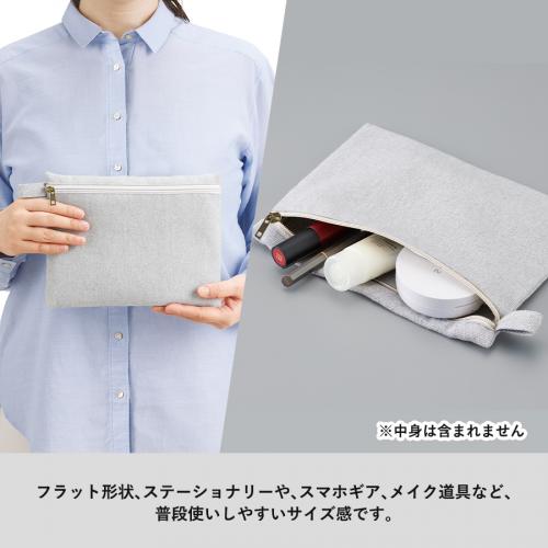 シャンブリックキャンバスフラットポーチ(M)