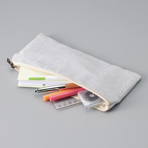 シャンブリックキャンバスフラットポーチ　ロング