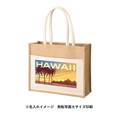 ジュート&キャンバスポケットトート(L)