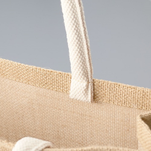 ジュート&キャンバスポケットトート(L)