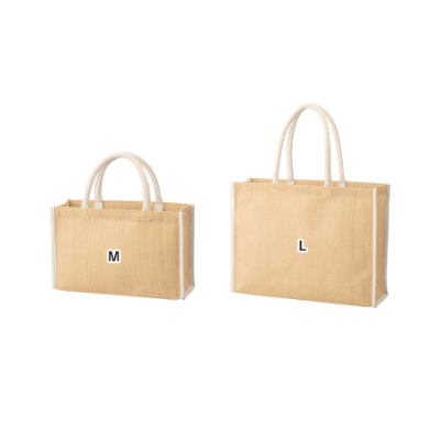 ジュートスクエアパイピングトート(M)