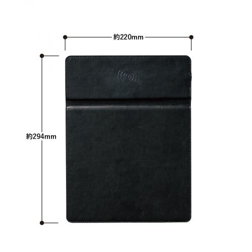 ワイヤレス充電付レザーマウスパッド 5W