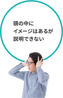 頭の中にイメージはあるが説明できない