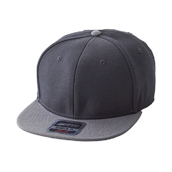 ウールブレンドフラットバイザースナップバックキャップの写真