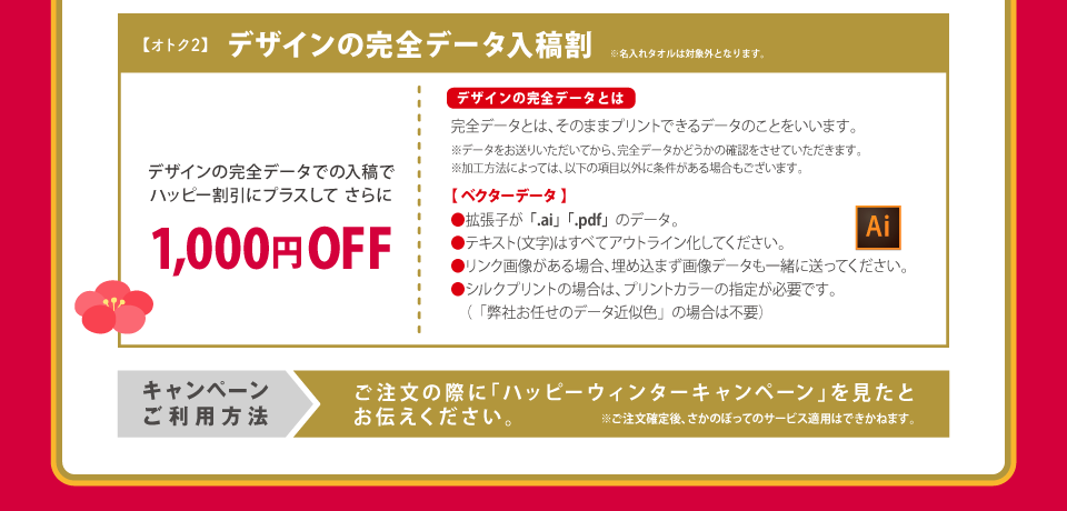 デザインの完全データ入稿割